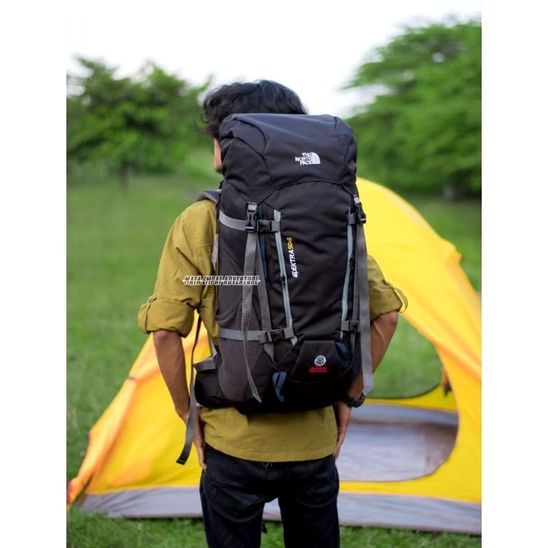 Tas Gunung Hiking 50L Outdoor Pria Wanita Kuat & Awet -Tas Ransel Gunung 50L Carrier Besar Traveling