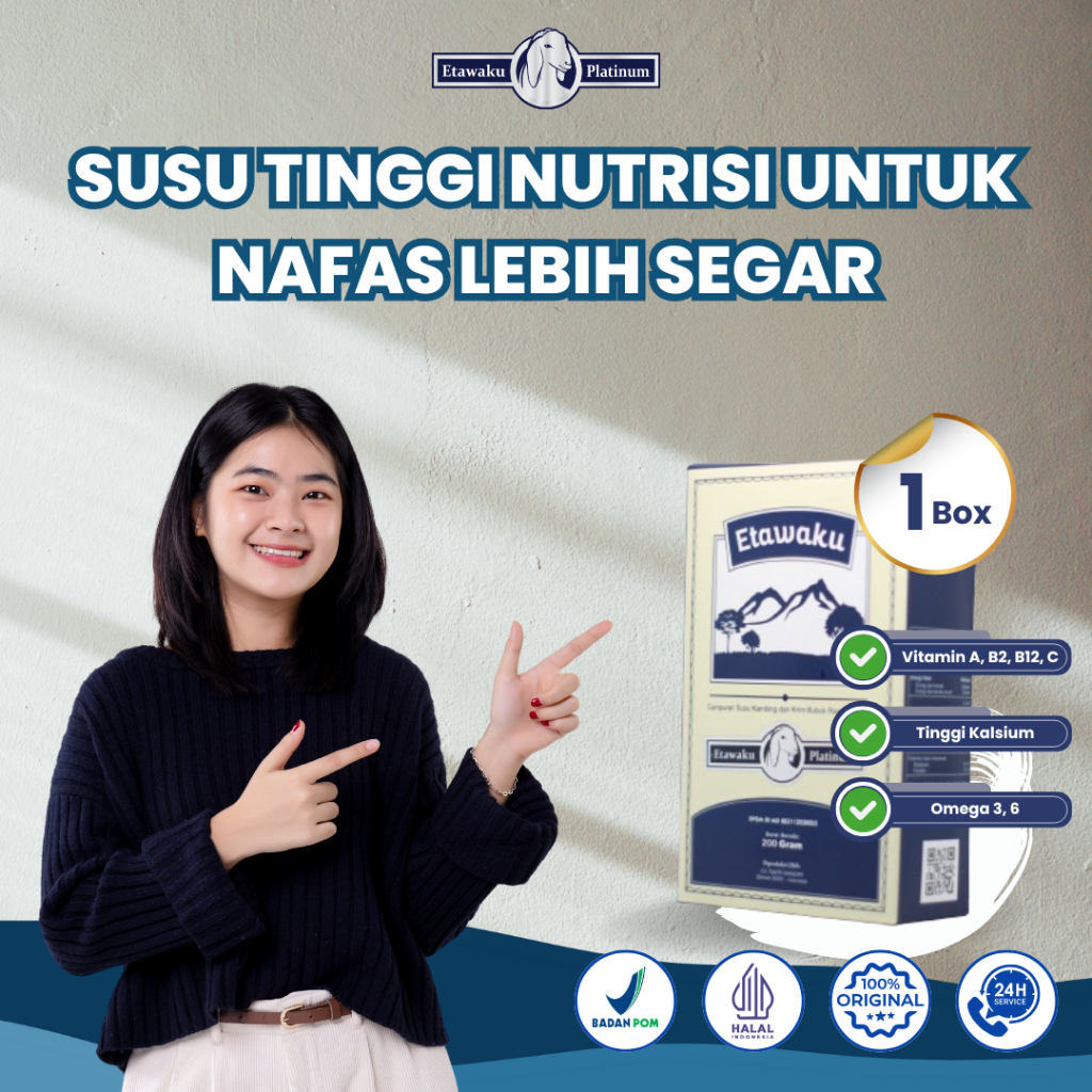 

Etawaku Platinum Susu Etawa Untuk Paru-Paru dan Sesak Nafas Official Paket 1 Box