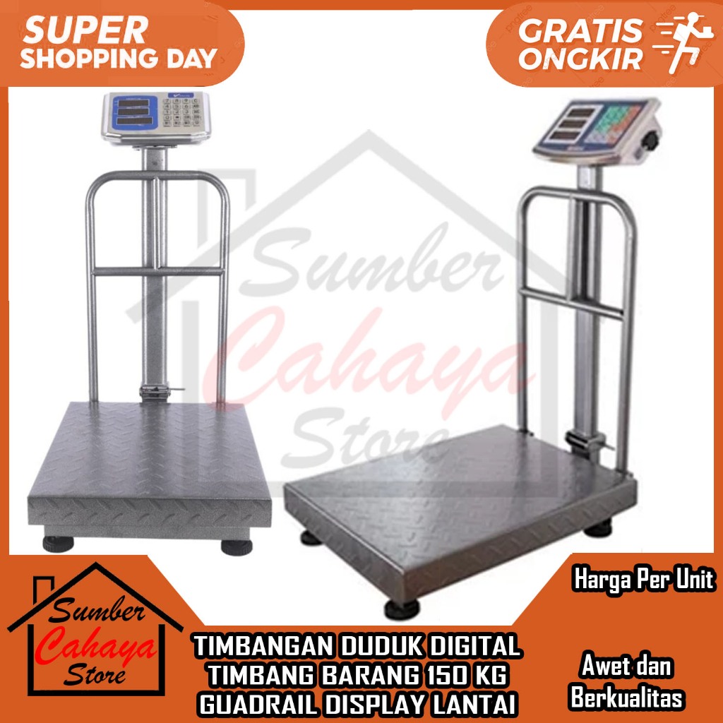 Timbangan Digital Duduk Maksimal Mengukur Berat Kapasitas Body Scale 150 Kg Kilogram Buah-Buahan Bar