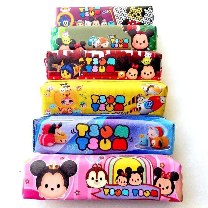 

Tempat Pensil Mini Karakter Kotak Pensil Zipper Pencil Case Gambar Tsum Tsum