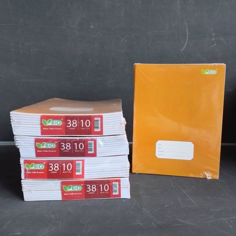 

bib Buku Tulis BIO 38 Lembar Kraft ( Pak 10 Buku ) [ Orinal ]