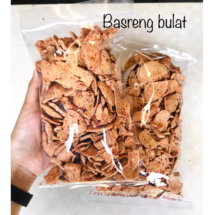 

Basreng Koin 500gr 250gr Pedas Gurih Basreng Bulat Pipih