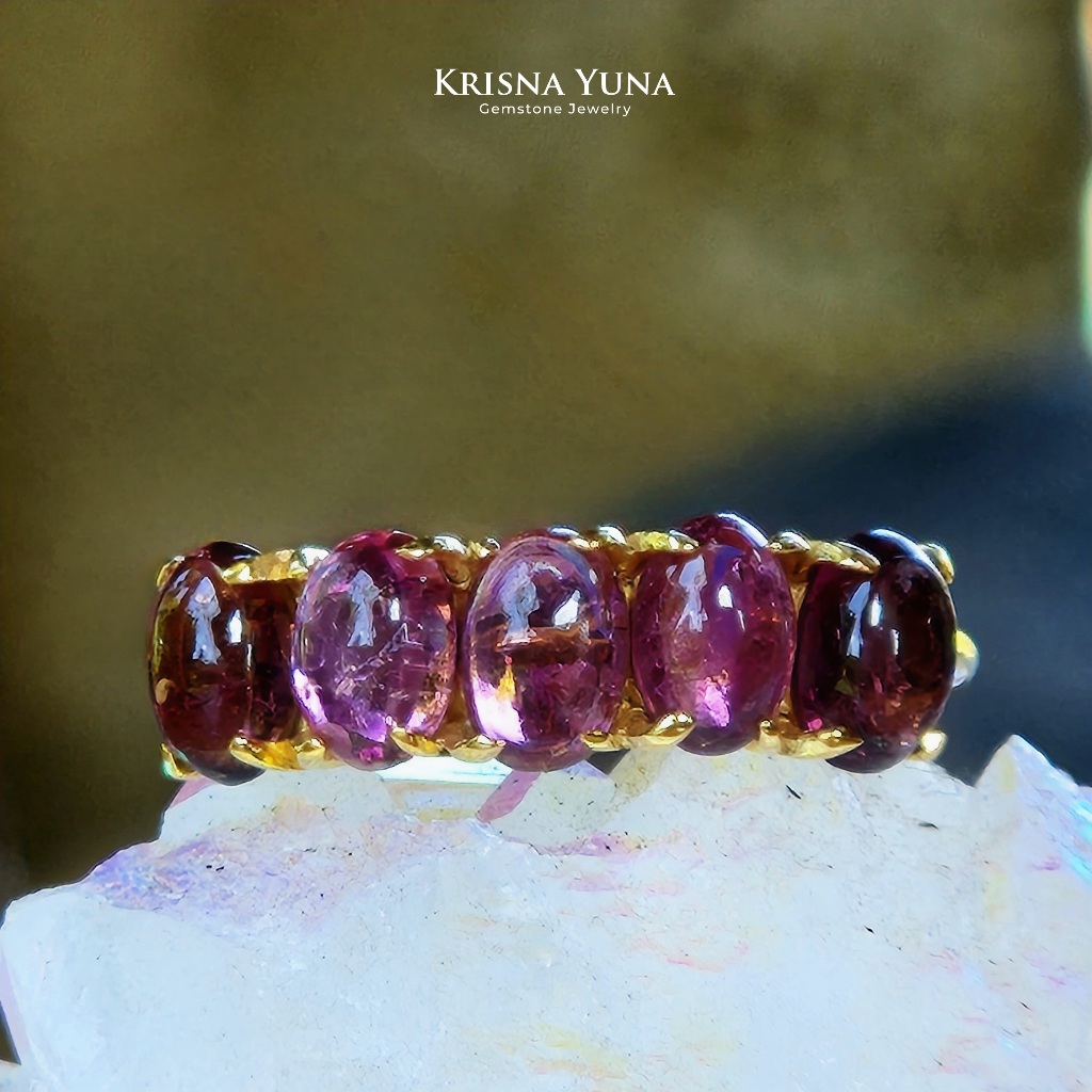 Natural Rubellite Tourmaline Ring