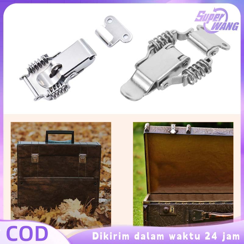 Grendel Koper Spring Lock Kancing Kunci Spring Loading Pengunci Box Kayu Kunci Pengait Box
