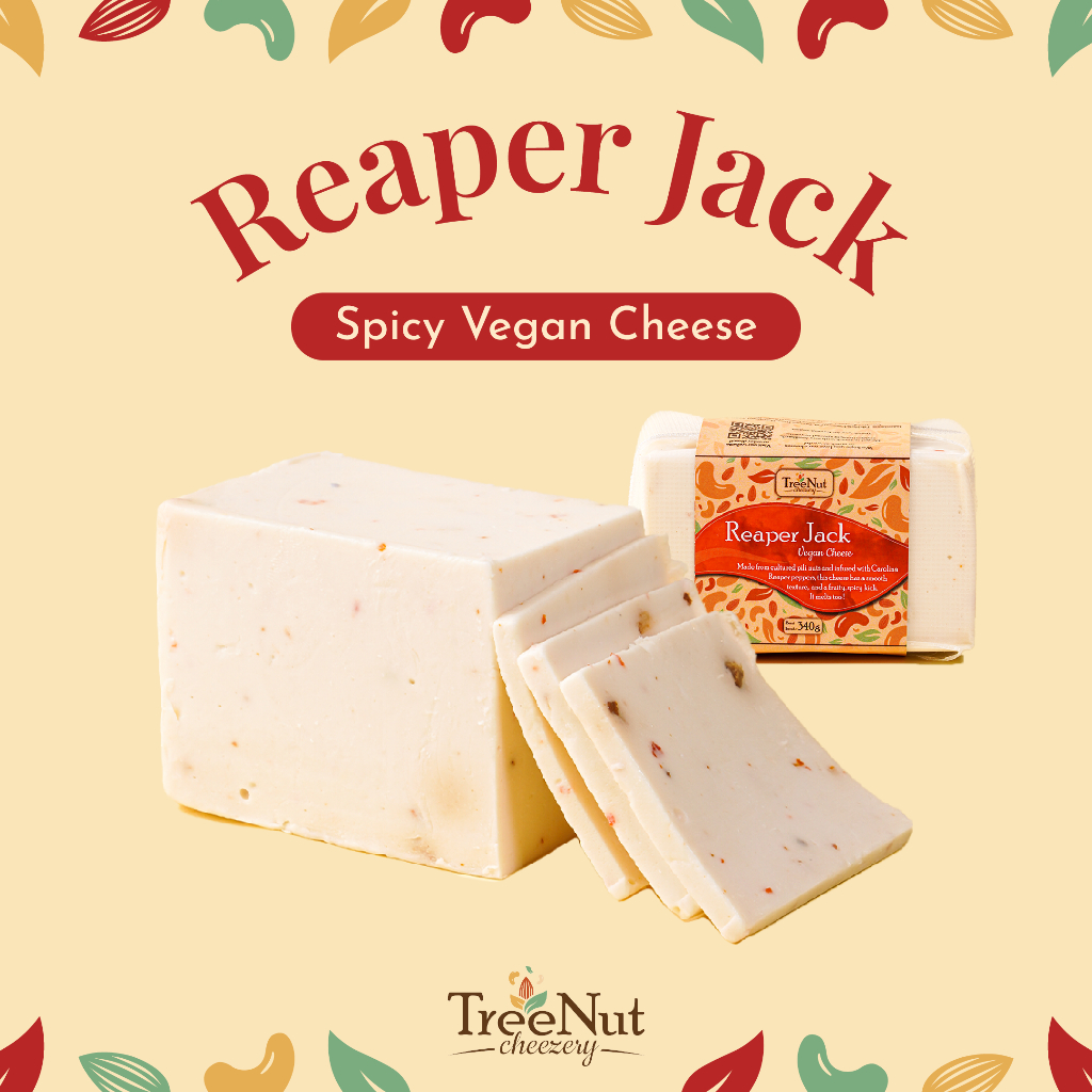 

Keju Vegan Pedas Reaper Jack – Meleleh Gurih ala Carolina Reaper – Cheese Nabati | TreeNut Cheezery