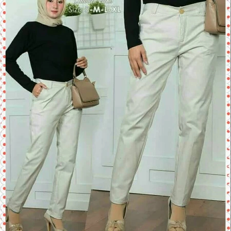 Pakaian Wanita Celana Chinos Kerja Wanita Panjang Bahan Katun Murah