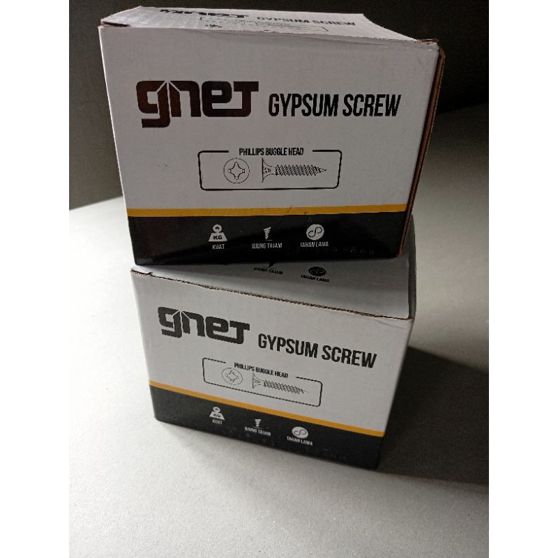 SCREW GYPSUM MERK GNET 6*2 / SKRUP GIPSUM /1 BOX ORIGINAL/