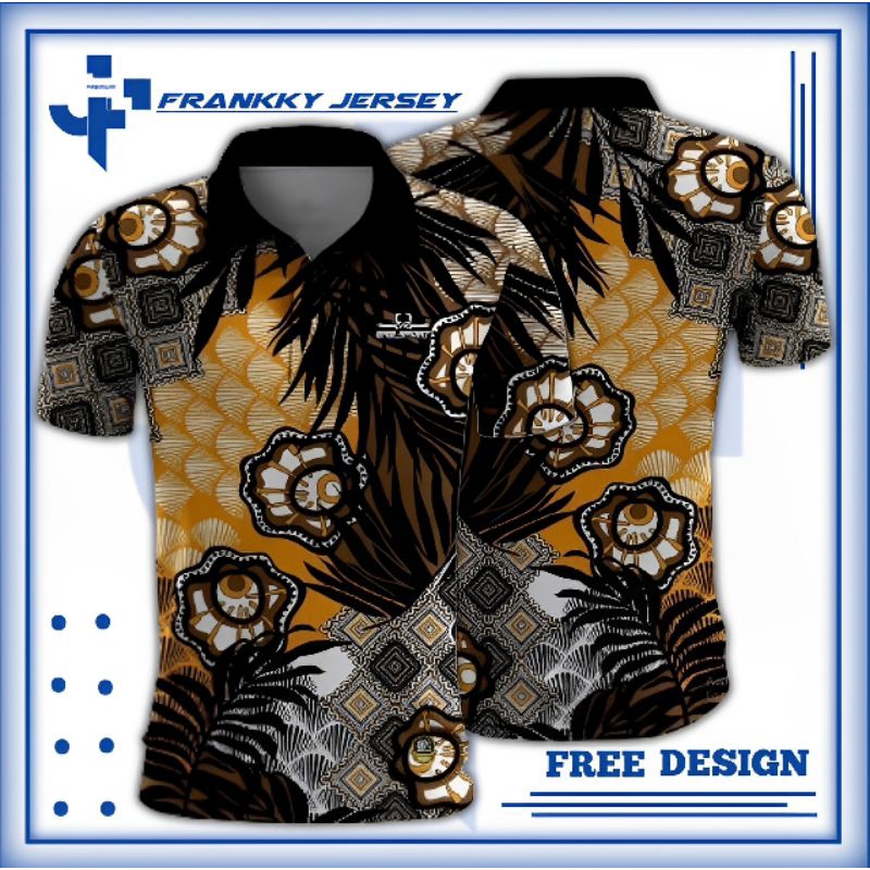 KAOS POLO BATIK FULL PRINTING KUALITAS PREMIUM