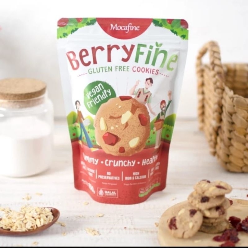

BERRYFINE Cookies 150gr by Mocafine | Gluten-free, Lactose-free, Vegan