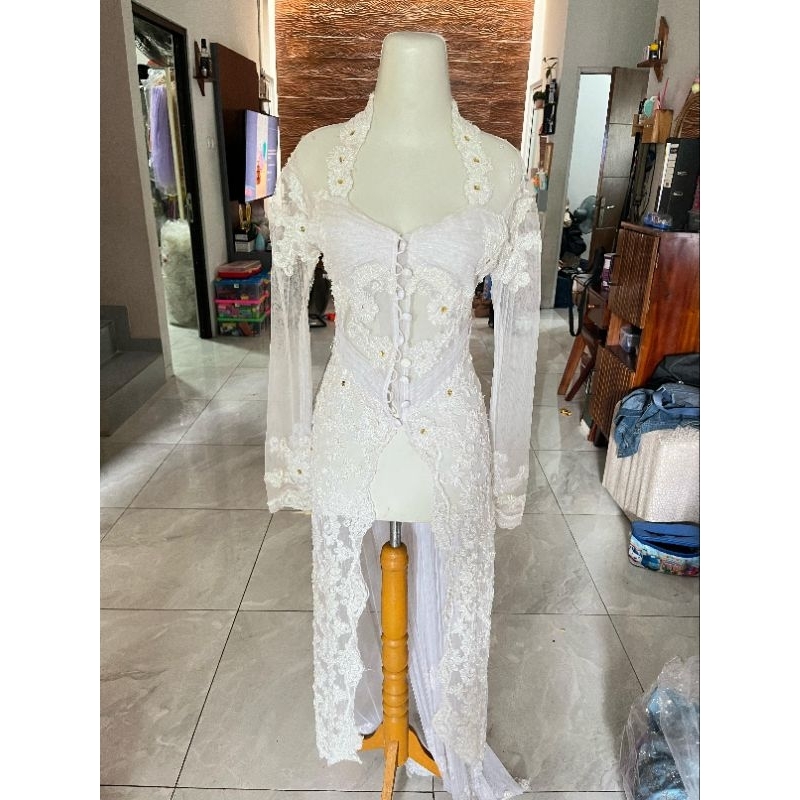 kebaya akad putih preloved