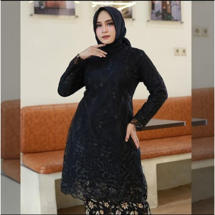 Kebaya Atasan Tunik TILLE / Kebaya Brukat Tunik Modern / Kebaya brokat Terlaris / kebaya brokat baju