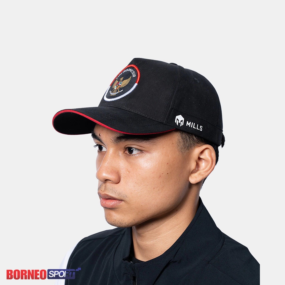 AKSESORIS MILLS TIM INDONESIA CAP A4 - ART HMIL040831 / TOPI MILLS ORIGINAL