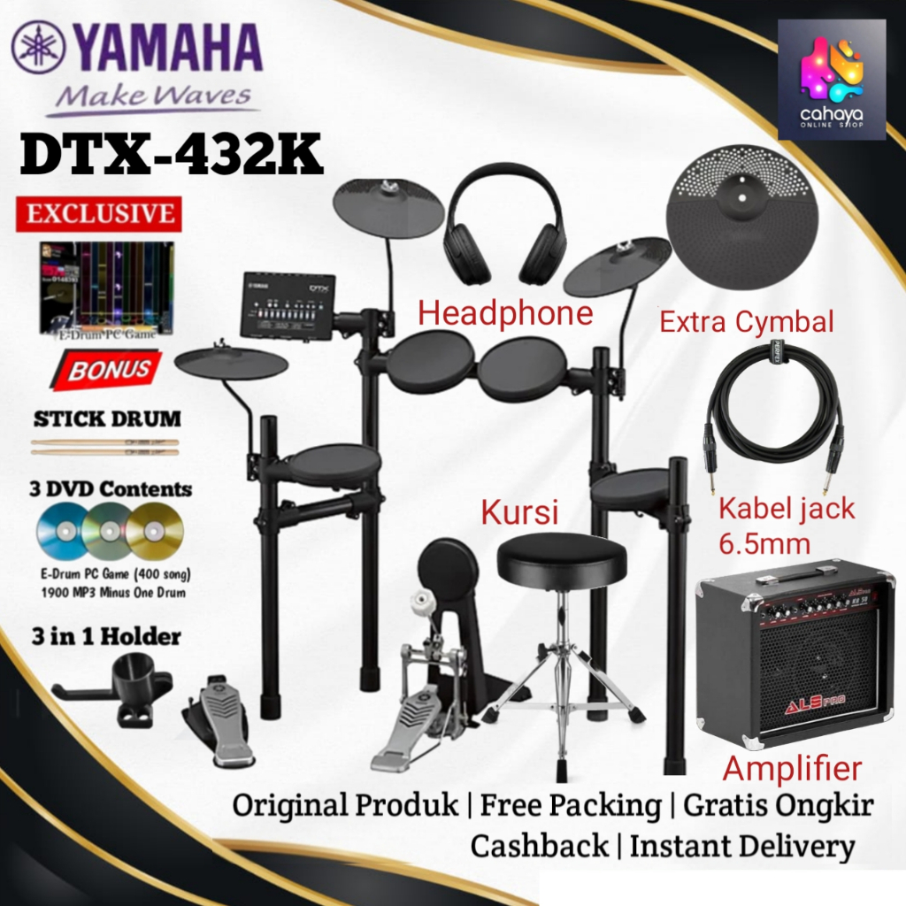 Drum Elektrik Yamaha DTX432 / K DTX 432 K /  DTX 432K  / DTX432K / DTX-432 K / DTX-432K