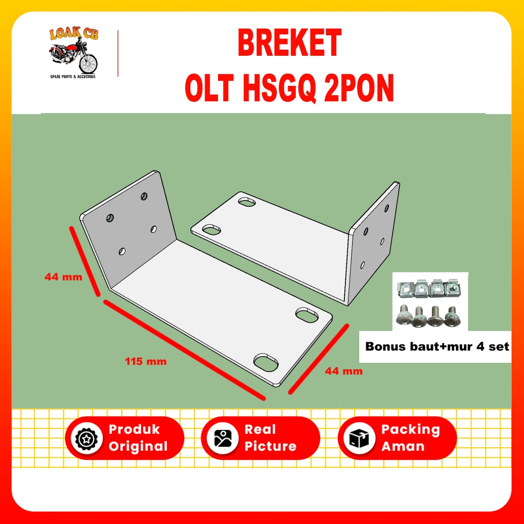 Bracket OLT HSGQ 2 Pon Breket Dudukan Optical Line Terminal Layanan Jaringan Fiber Optik Pasif