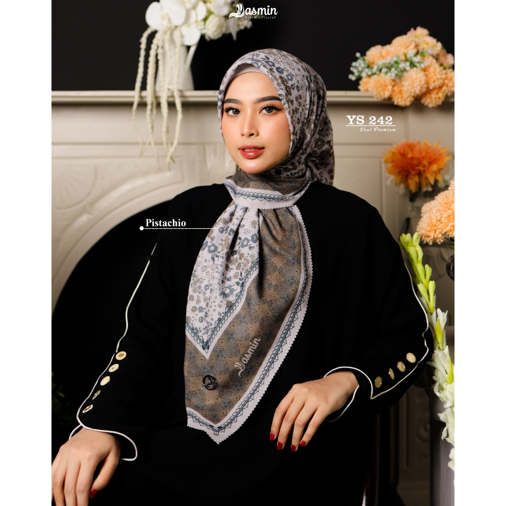 Segi Empat Motif Terbaru Yasmin Ys 242 Shayna Scarf Yasmin Hijab Segi Empat Voal Motif Yasmin