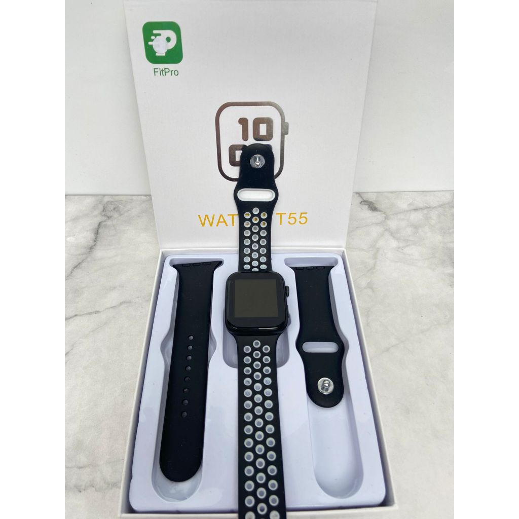 100% AMAN JAM TANGAN SMARTWATCH T500 & T55 DOUBLE STRAP BISA TELFON DAN GANTI WALLPAPER