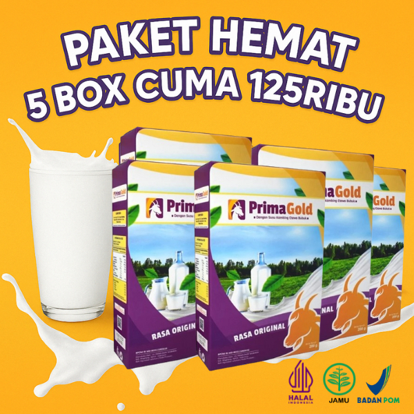 

Paket 5 Box Susu Kambing Etawa Primagold Bantu Obati Penyakit Pernapasan Asma Batuk Sinusitis Bronchitis