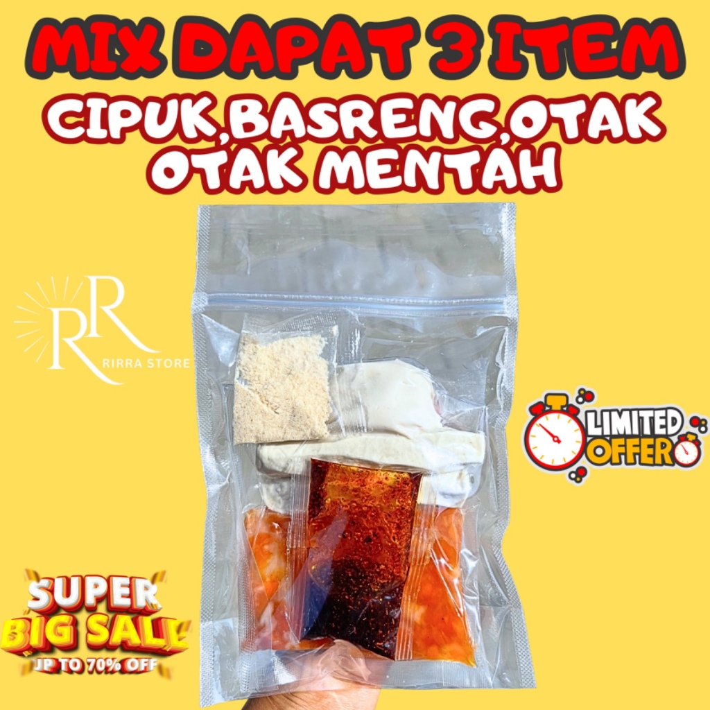 

Mix Cipuk Basreng Otak-Otak Isi 5 Dalam 1 Pack
