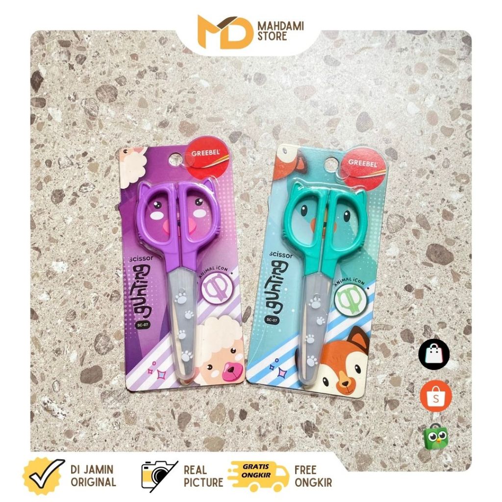 

Gunting Karakter Hewan/ Gunting Greebel Animal/ Gunting Aman untuk anak/ Scissor For Kids