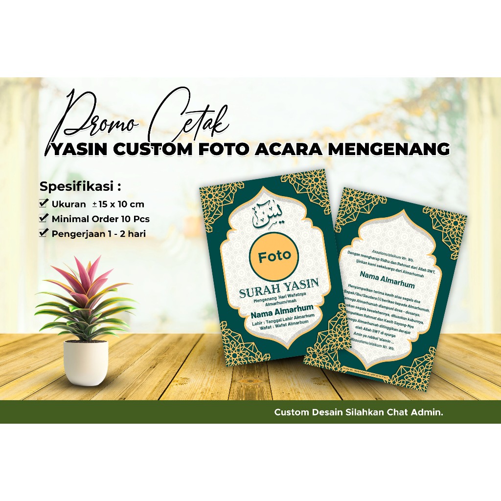 BUKU YASIN CUSTOM FOTO // FREE DESAIN