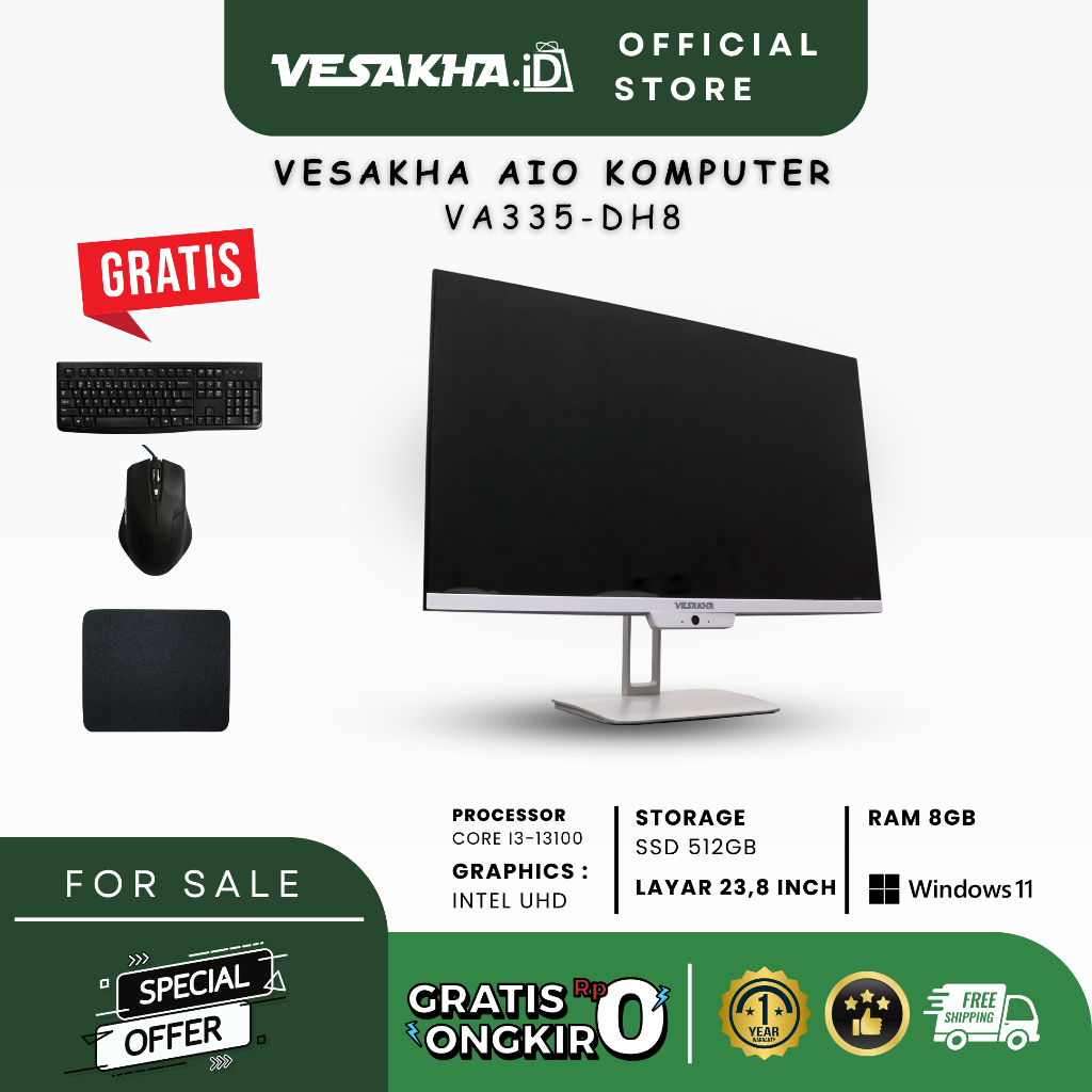 NEW PC AIO VESAKHA - Vesakha AIO Komputer VA335-DH8