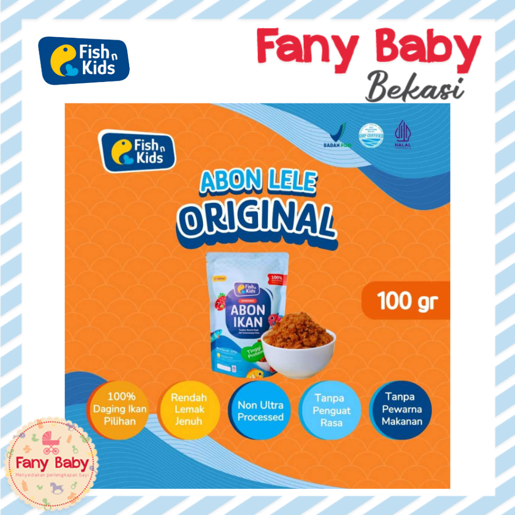 

FISH N KIDS - ABON LELE ORIGINAL ABON HOMEMADE NON MSG 100GR NON UPF HALAL GMP