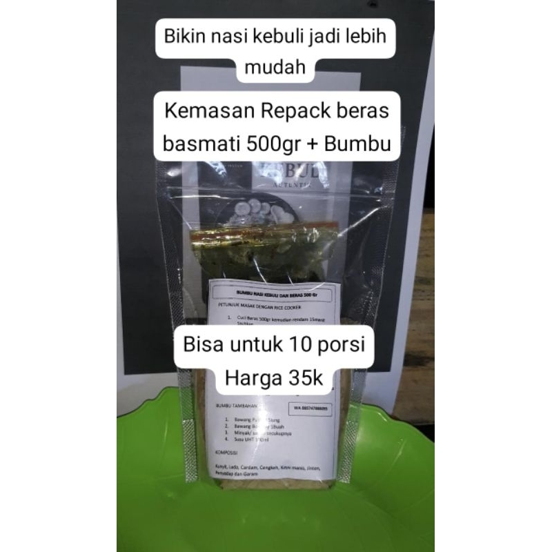 

Paket Bumbu Nasi Kebuli plus Beras Basmati 500gr