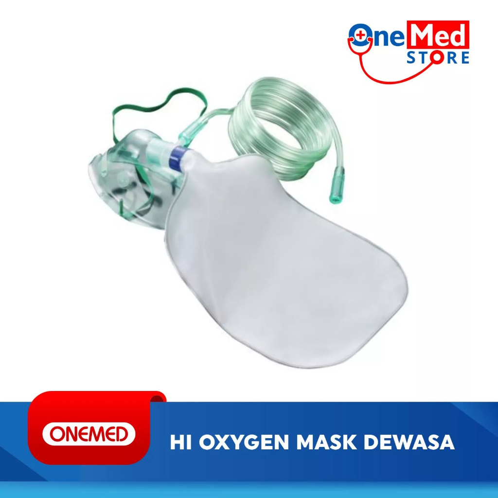 Hi-Oxy Mask Dewasa / Masker NRM Non Rebreathing Mask