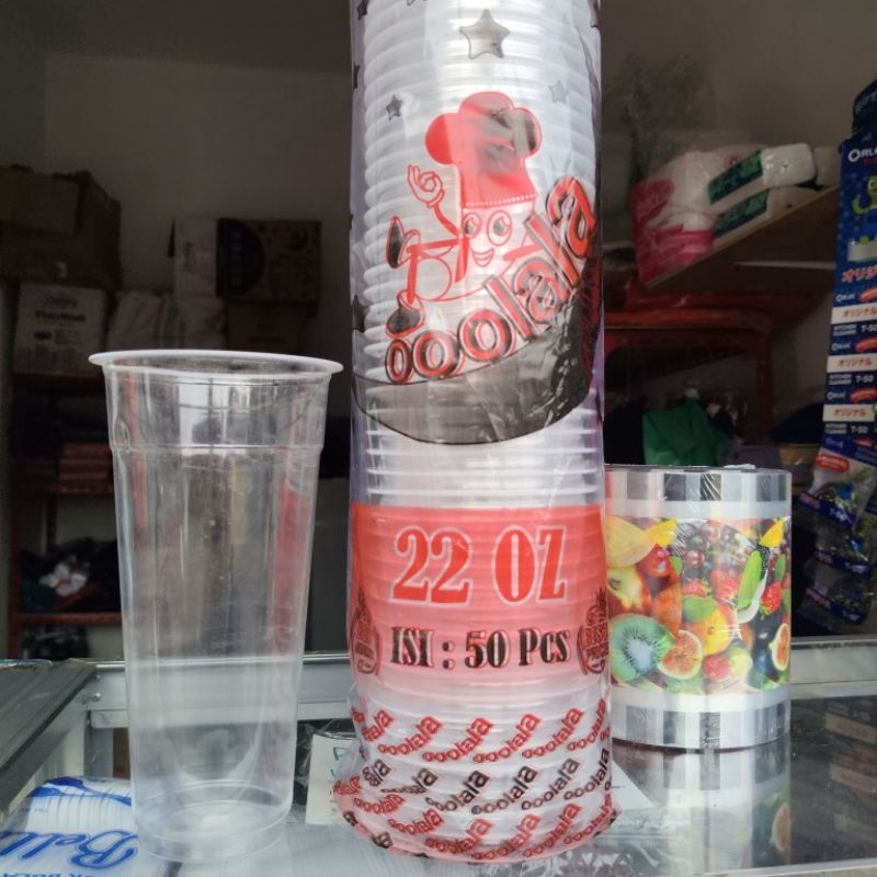Gelas slim 22oz | Cup 22oz slim | Cup es teh jumbo | Gelas es teh jumbo murah