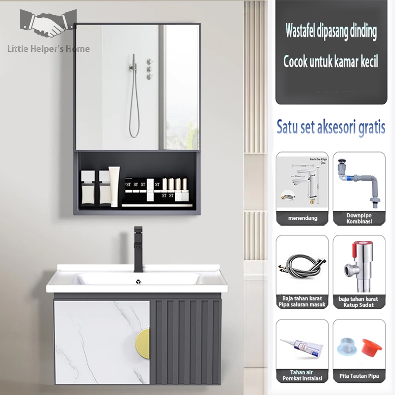 wastafel kamar mandi 1 set （50CM）wastafel gantung kamar mandi lemari kamar mandi lemari meja kabinet
