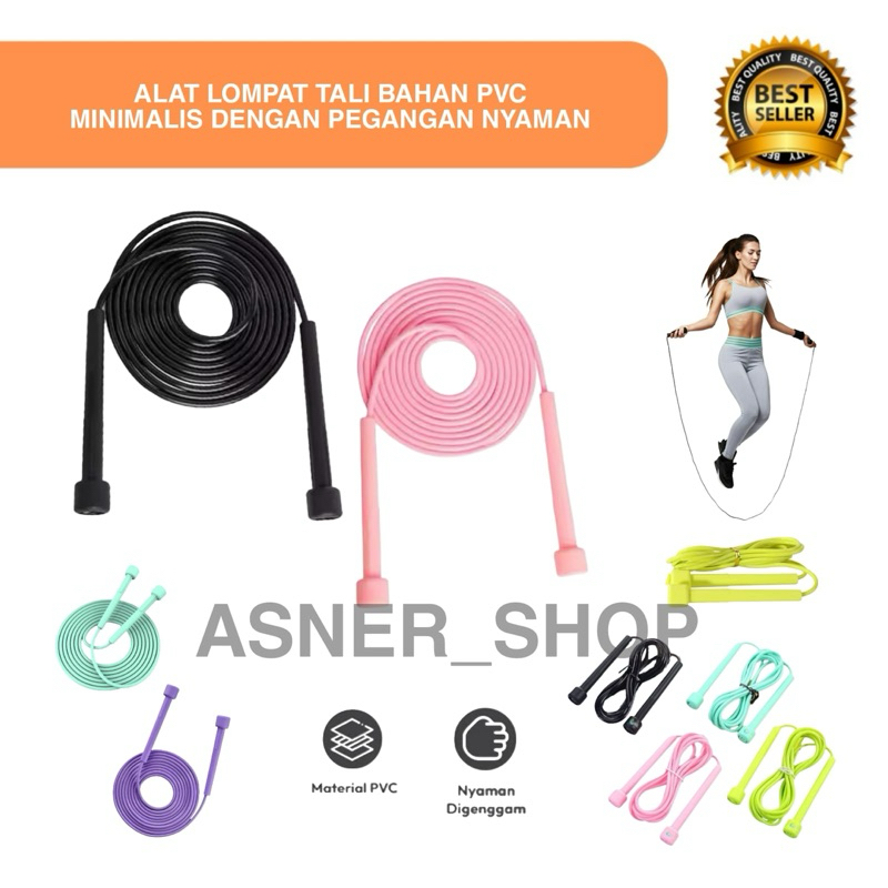 ( TSP ) Tali Lompat Skipping Pvc loncat jump Rope Sport Alat Olahraga