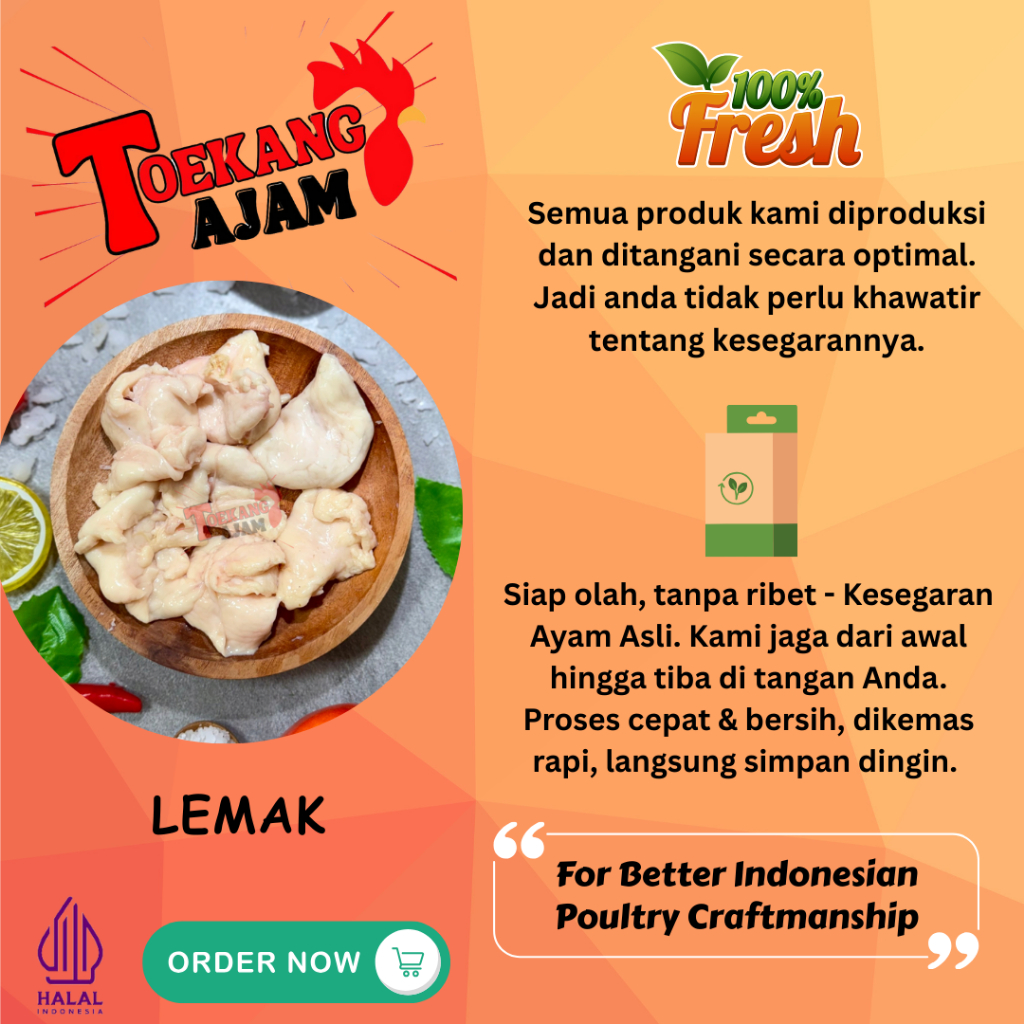 

Lemak ayam bersih / Chicken Fat / Minyak ayam