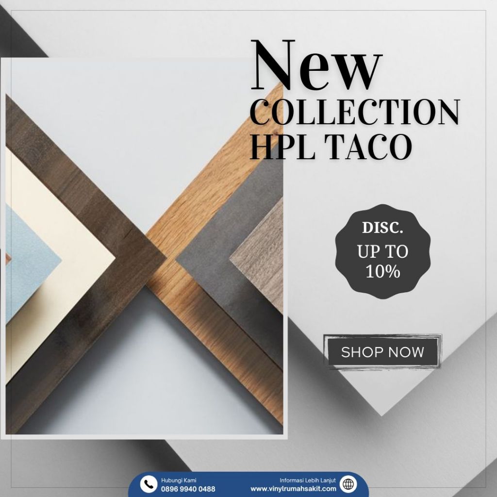 HPL Taco lembaran / Lapisan interior untuk furniture / Panjang 3m