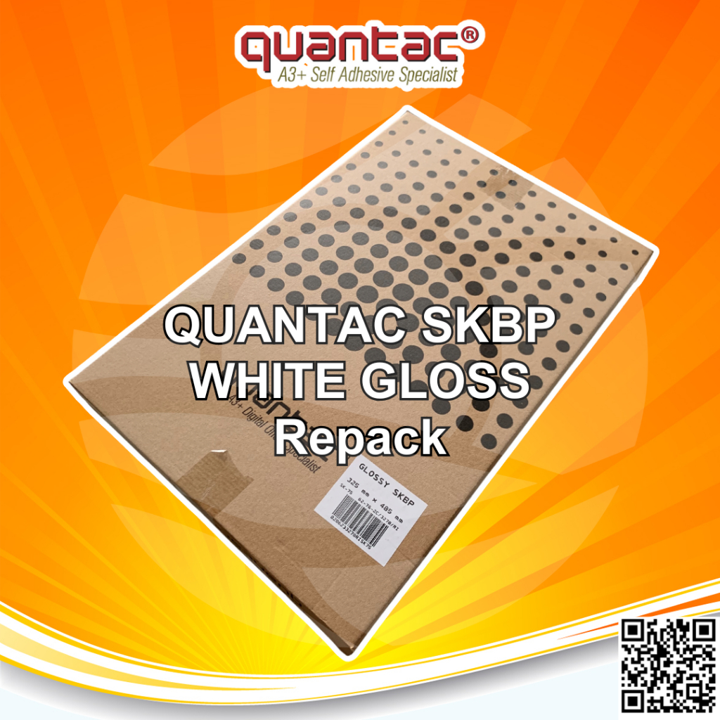 

QUANTAC SKBP | UNIVERSAL Sticker Vinyl A3+ Stiker Digital Laser Toner Repack Isi 25 Lembar