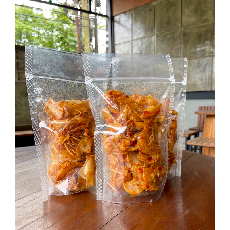 

keripik singkong gula merah pedas manis