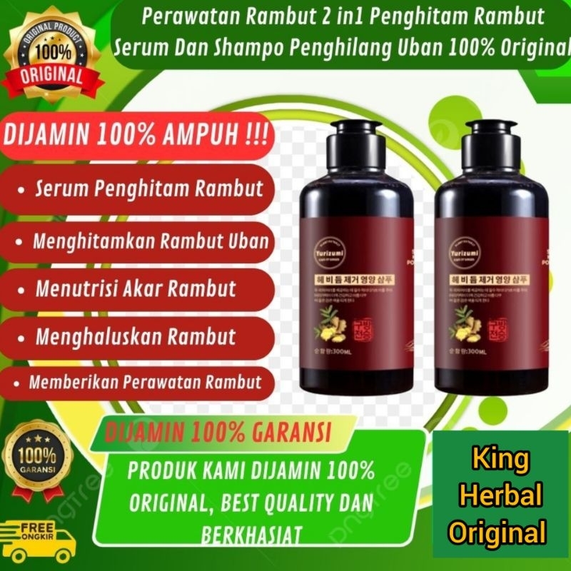 Shampoo Uban Penghitam Rambut Alami Herbal Exstra Polygonum Blackening Yurizumi Shampoo Penghilang