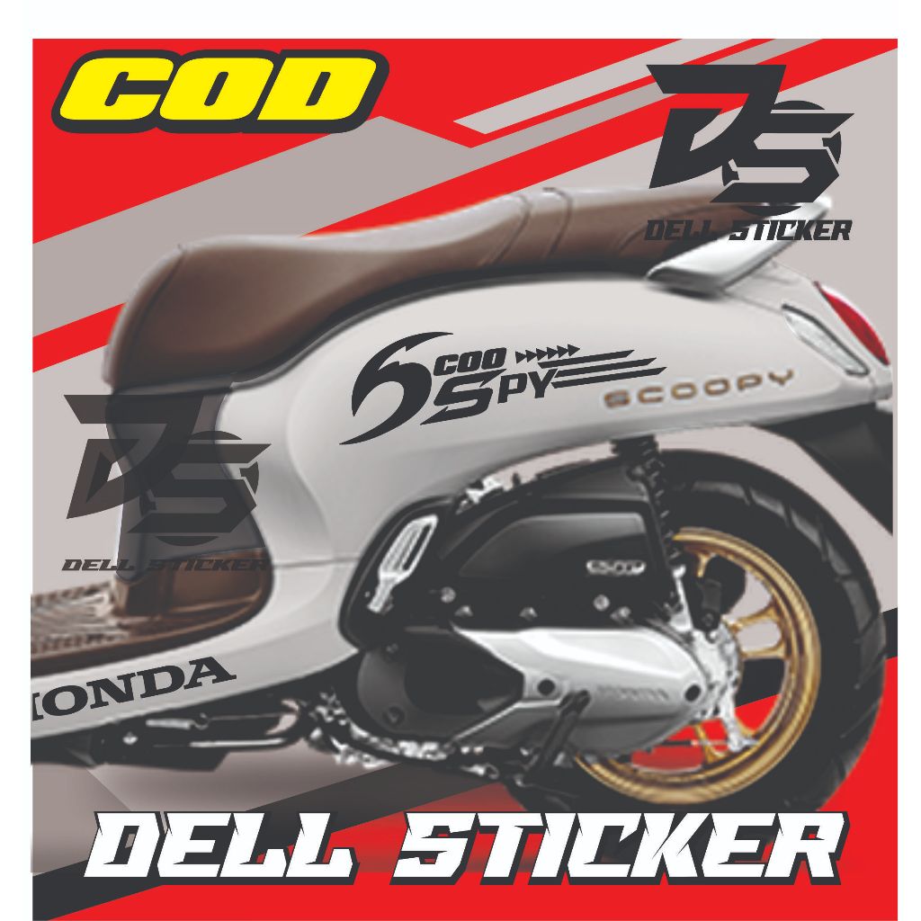 STIKER SCOOPY LIST STRIP MINIMALIS cutting sriker motor scoopy prestige stylish cutting stiker scoop