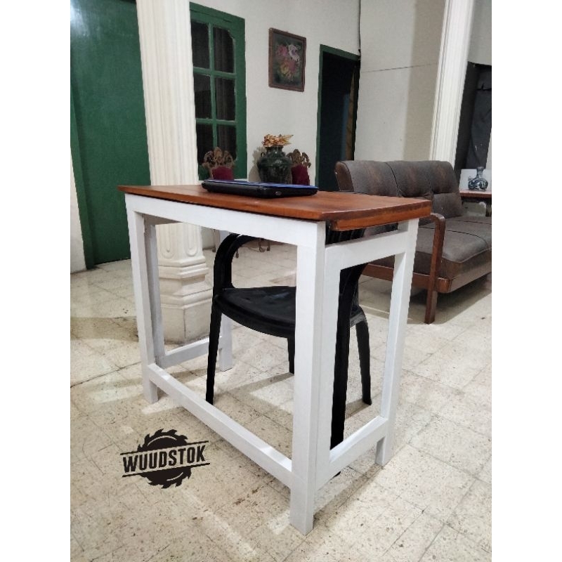 wuudstok meja lipat kayu solid / meja laptop /meja belajar