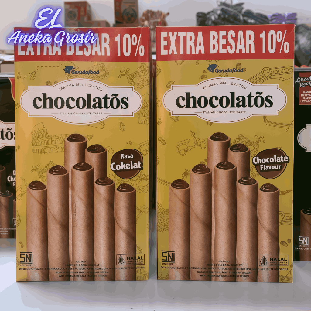 

Chocolatos Roll Rasa Coklat [1box = 24pcs]