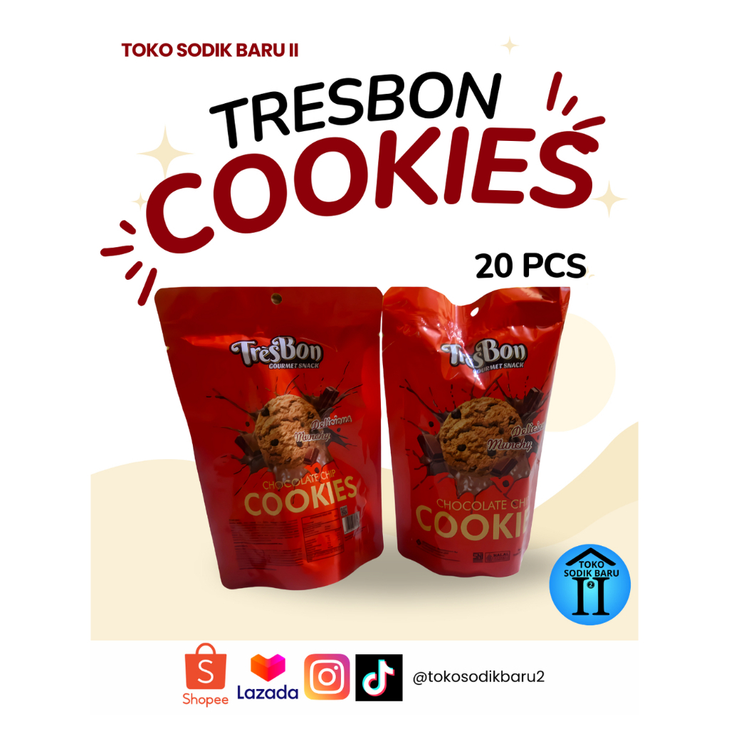 

Tresbon Chocolate Cookies - Grosir Isi 20 pcs