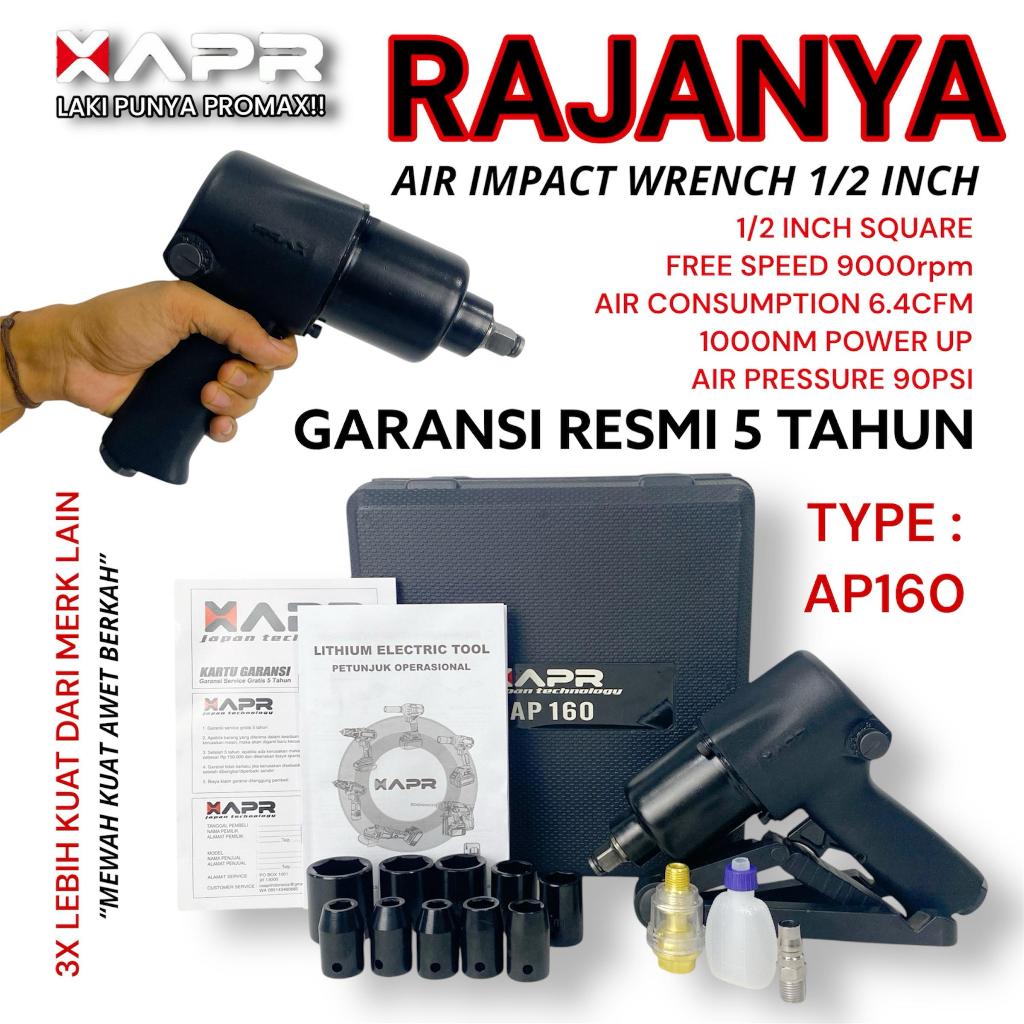 APR PROMO AP160 air impact impek angin 1/2INCH bor pembuka baut angin kompresor bengkel motor mobil