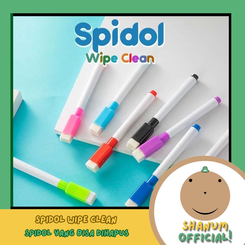 

Spidol Wipe Clean / Spidol yang bisa dihapus / Spidol Warna Dengan Penghapus / Spidol non permanent