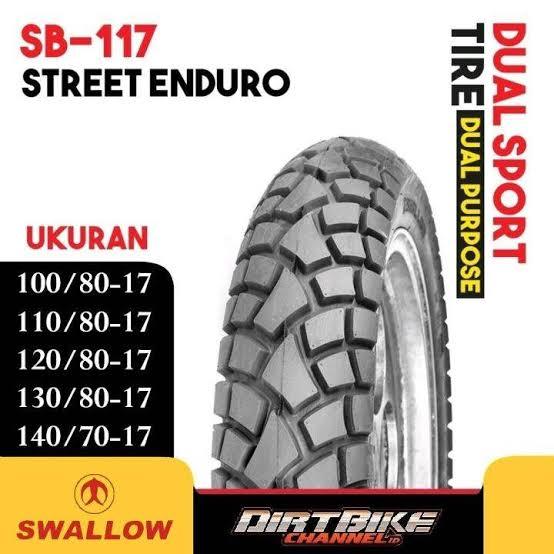 SWALLOW SB117 BAN LUAR SEMI TRAIL UKURAN 100/80-17 110/80-17 120/80-17 130/80-17 140/70-17 BISA UNTU