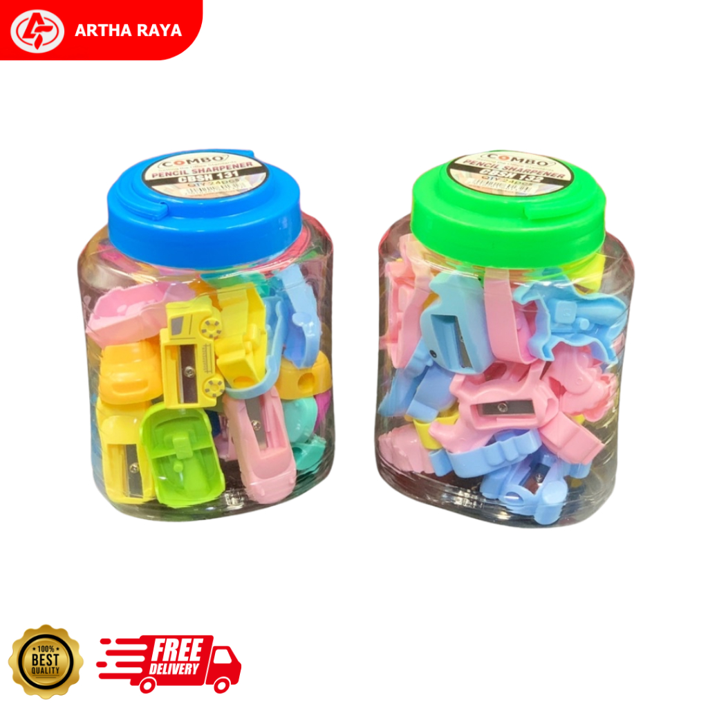 

Peruncing / Rautan Pensil Toples Merk COMBO Isi 24 Pcs