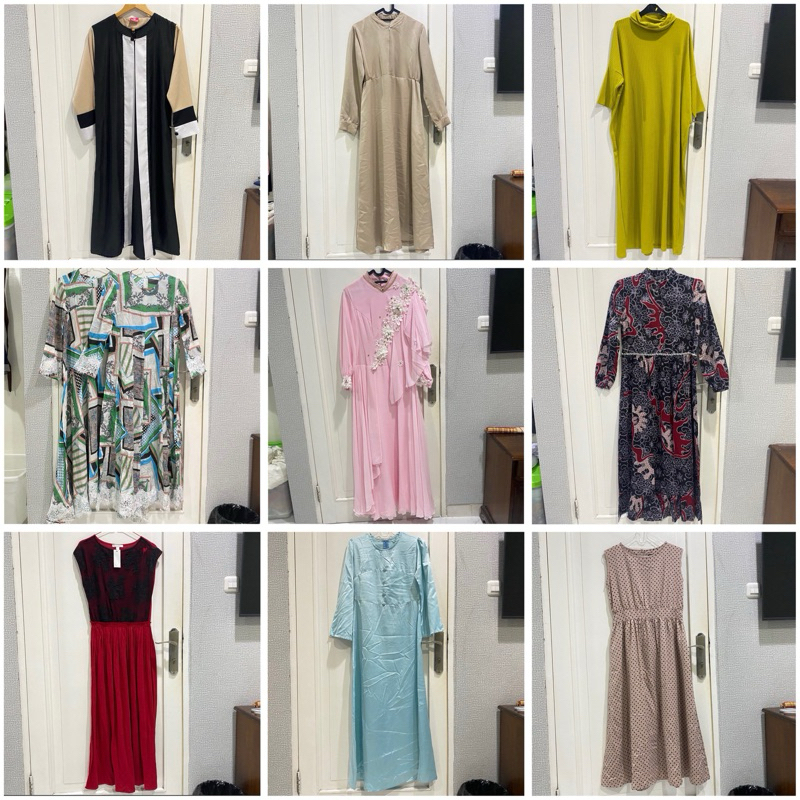 LONG DRESS HIJAB MUSLIM KONDANGAN PESTA LEBARAN BRANDED