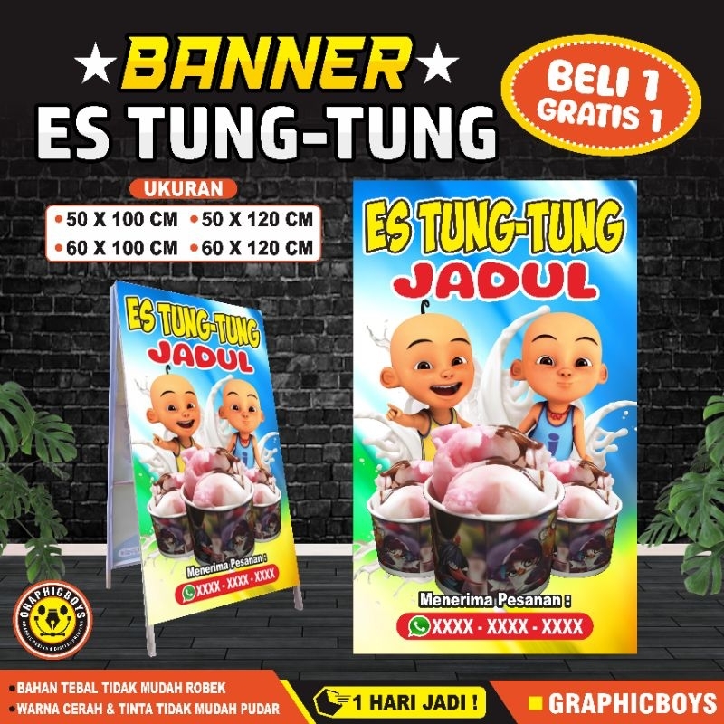 Spanduk Es Tung Tung Jadul, Banner Es Tung Tung Jadul