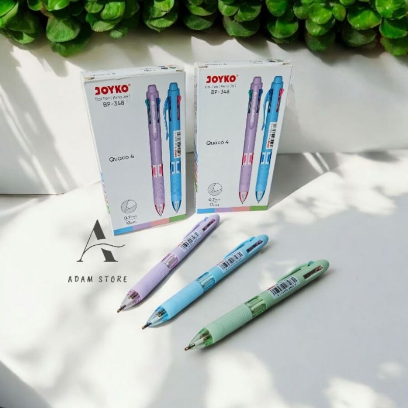 

Pen Cetal Ballpoint pulpen 4 warna Joyko BP -348 Quaco 4 0,7 Mm ( per pcs )