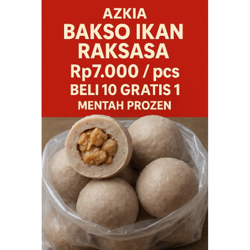 

Promo Gila! Bakso Ikan Raksasa 7RB, Beli 10 Gratis 1, Hemat Sekali!