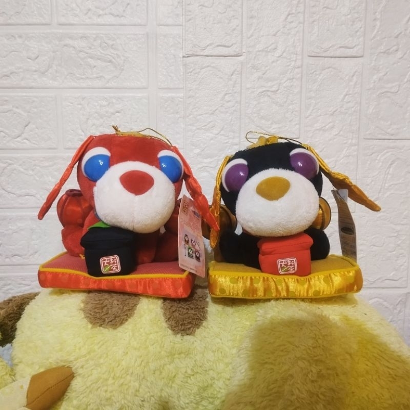 SET BONEKA ANJING OCHA KEN HINAMATSURI MERAH & HITAM SEGA