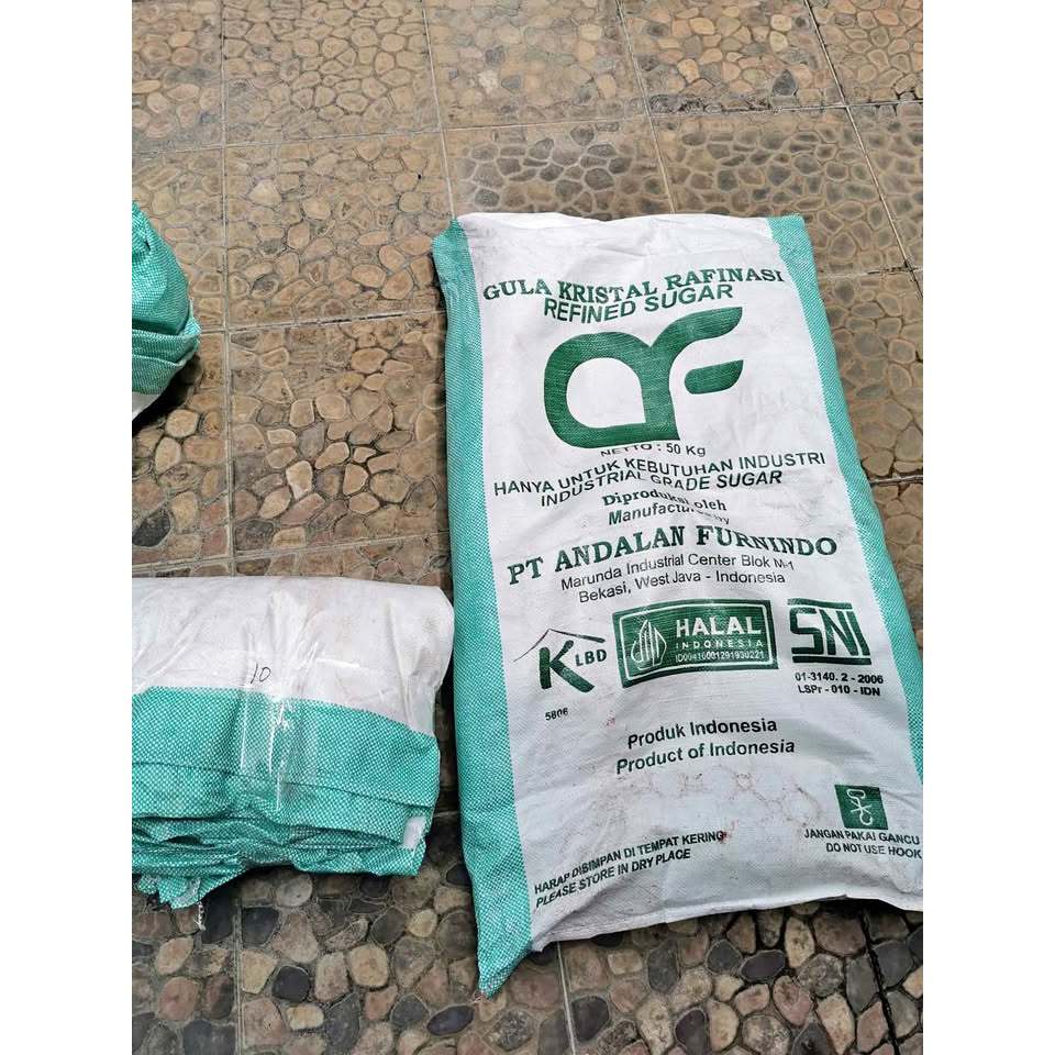 Karung Bekas karung padi Gula Rafinasi 50 Kg